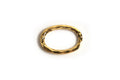Ring, oval, banket, ca. 15x11 mm, forgyldt med 18K guld, 2 stk.