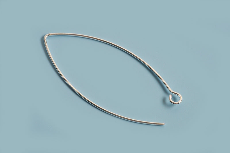 Ørekrog, spids, ca. 43x18 mm, 925s, 1 par