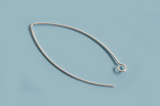 Ørekrog, spids, ca. 43x18 mm, 925s, 1 par
