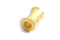 Perle, mat, bambusformet, ca. 11x6 mm, forgyldt med 18K guld, 2 stk.