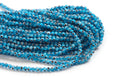 Glasperle, evil eye, ca. 6 mm, turkis, 1 streng