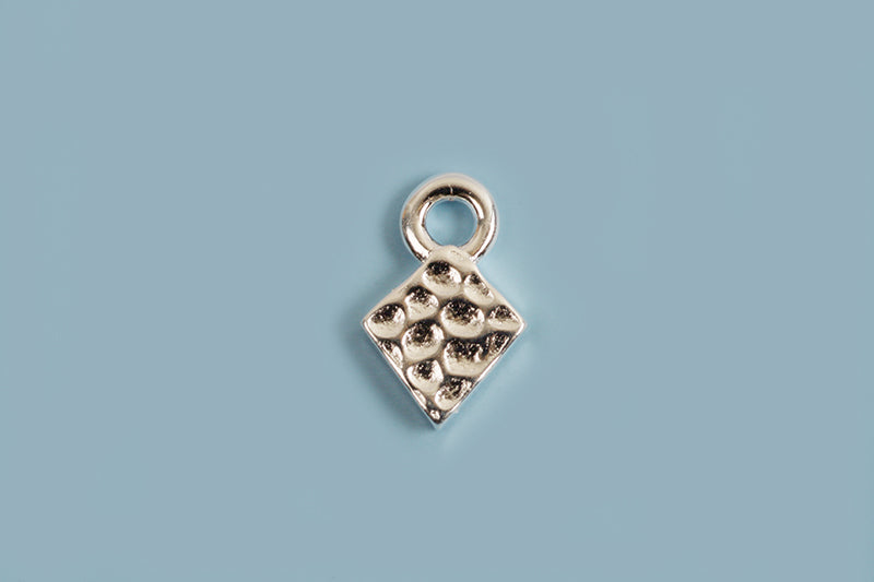 Vedhæng m/banket overflade, ca. 7,5x4,5 mm,  925s, 1 stk.