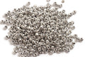 Seed beads, 8/0, ca. 3x2,3 mm, sølvfarvede, ca. 15 gram