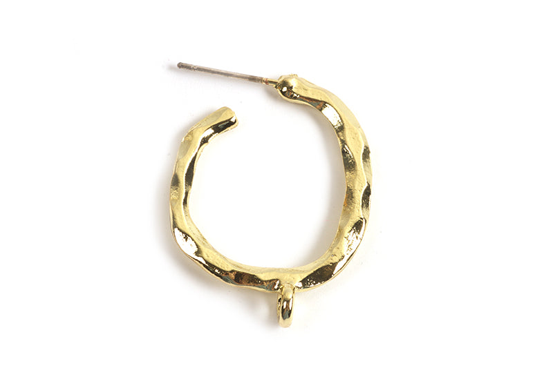 Hoops m/øje og banket overflade, ca. 28x25 mm, FG, 1 par
