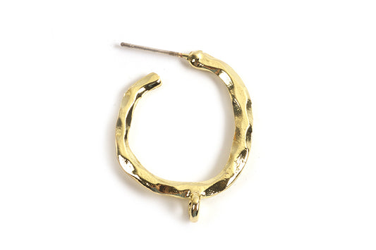 Hoops m/øje og banket overflade, ca. 28x25 mm, FG, 1 par