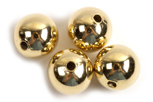 Perle, 10 mm, forgyldt med 18K guld, ca. 4 stk.