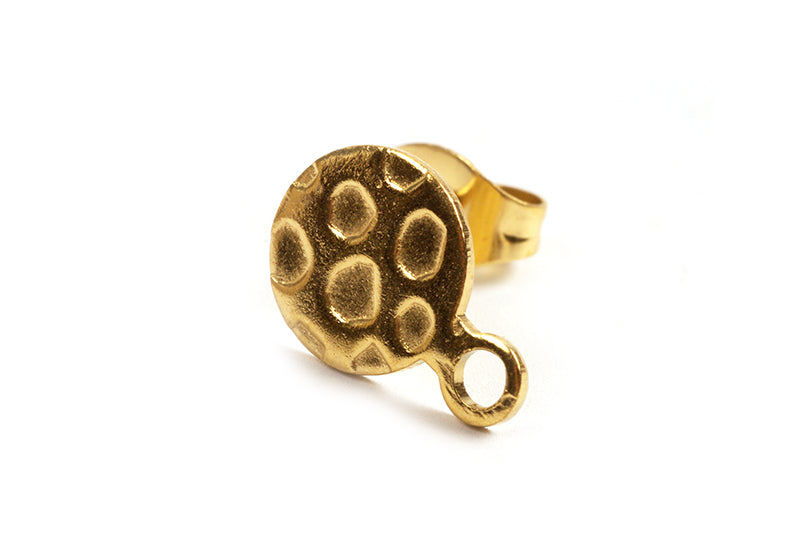 Ørestikker m/tekstur, 11,5x8 mm, FG rustfrit stål, vandfast, 1 par