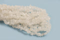 Glasperle, chips, hvid/klar, 1 streng, ca. 80 cm