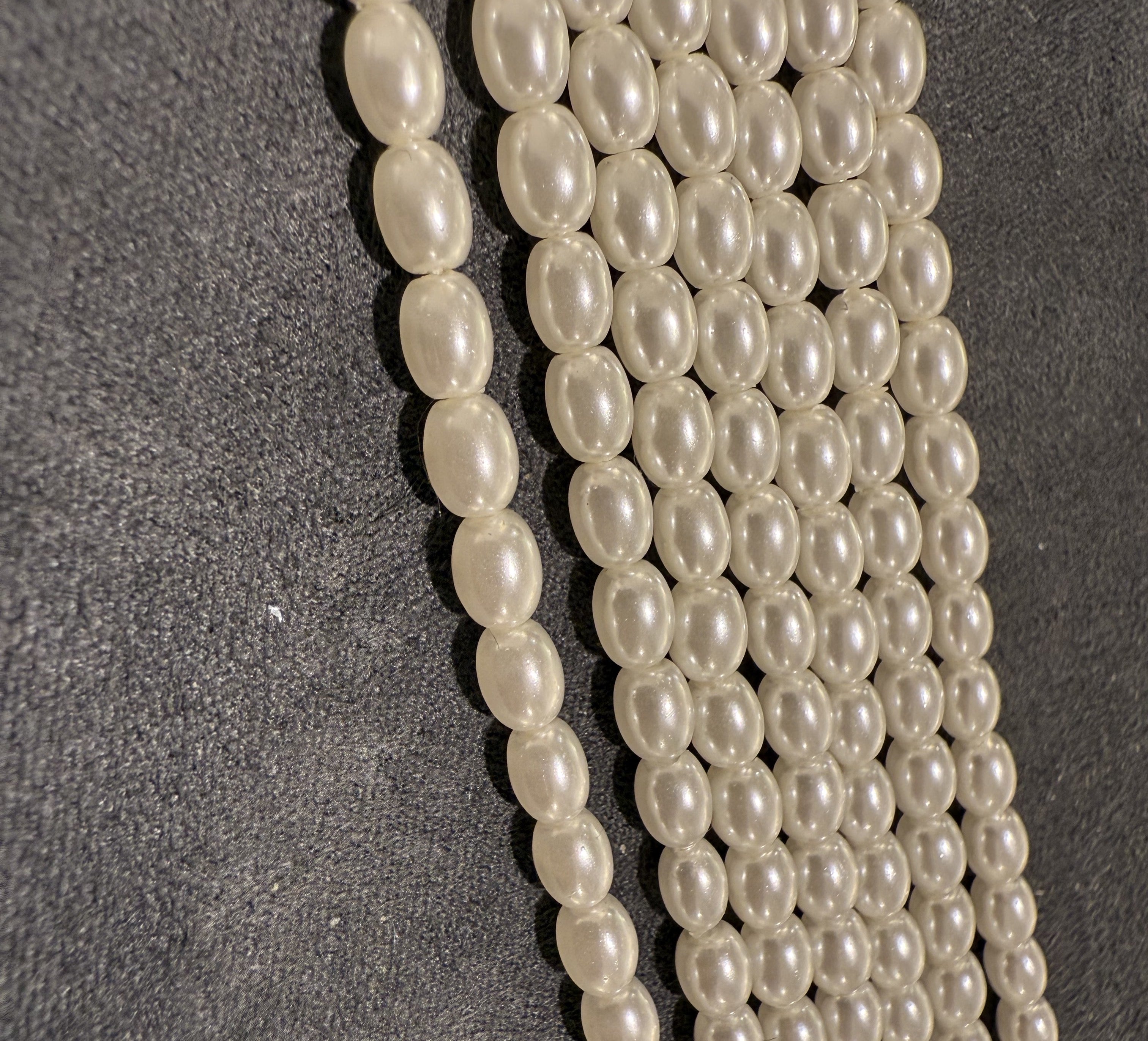 Shellperler /Ris ，4*5mm，40cm
