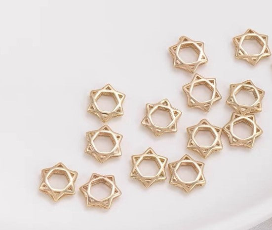 Mellemled,Hexagram,7.8mm, FG, 6 stk.
