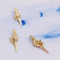 Vedhæng, konkylie , ca. 6.4 x16.2 mm, FG, 3 stk.