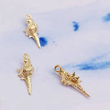 Vedhæng, konkylie , ca. 6.4 x16.2 mm, FG, 3 stk.