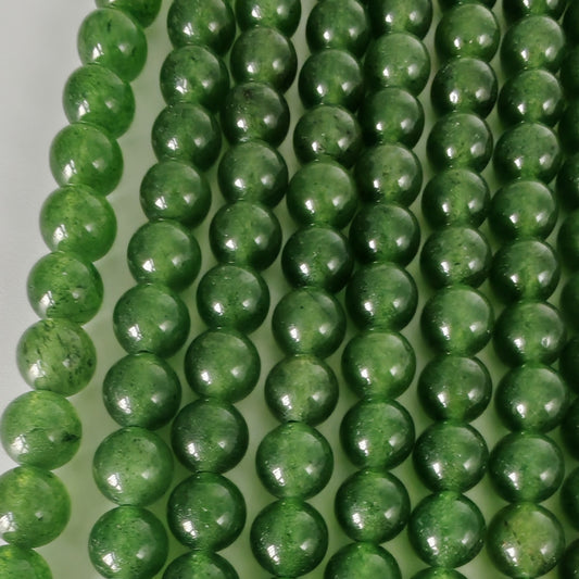 Jade,rund , ca. 8 mm, 1 streng