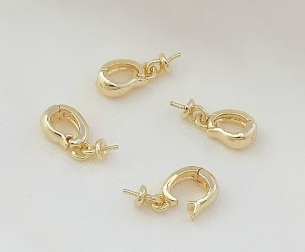 Stiftøsken, ca. 20x7 mm, FG med 18 K guld, 4 stk.