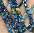 Apatite , facetteret firkantet 7 mm (A), hel streng