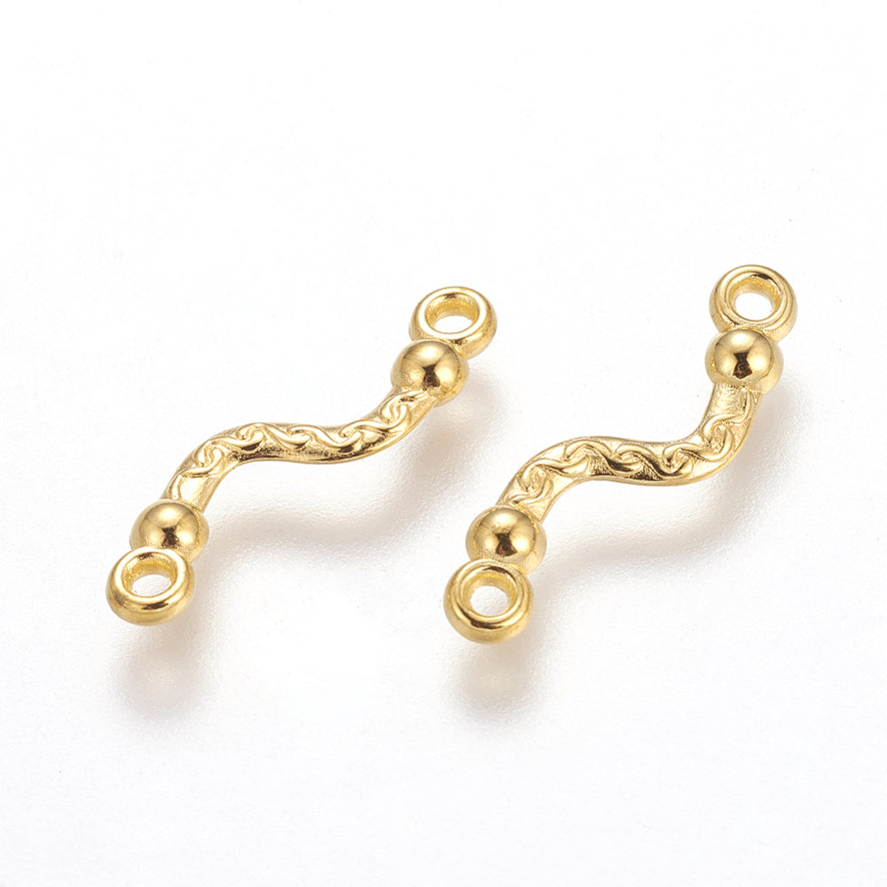 Vedhæng, link, twisted, 22.5x6x3mm., 10 stk.
