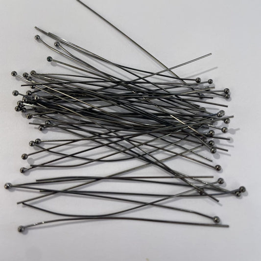 Perlestave m/1 perle, 50x0,6 mm, FG,50 stk.