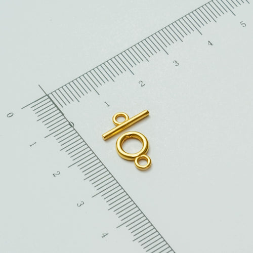 8mm bidsel lås, Sølvbelagt, 18kt guldbelagte，1 stk