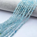 Aquamarin, chips, ca. 3-5x3-5 mm, 1 streng