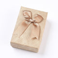 Smykkeæske med sløjfe, 9,5x6,3x3 cm. beige, 1 stk