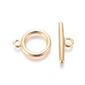 Ringlås, 13,5x19,5x1,5 mm. FG med ægte 18k guld, 1 stk.