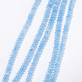 Aquamarin，Glatte Rondeller, 2.4*4.6mm/37cm, Hel Streng