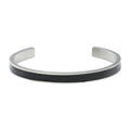 Black Enamel Bangle Steel