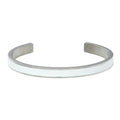 White Enamel Bangle Steel