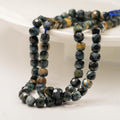 Black Tiger Eye,8mm Terning, Hel Streng