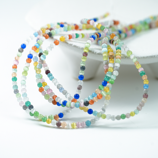 Cat Eye,3mm/37cm，Hel Streng - Mix ‌