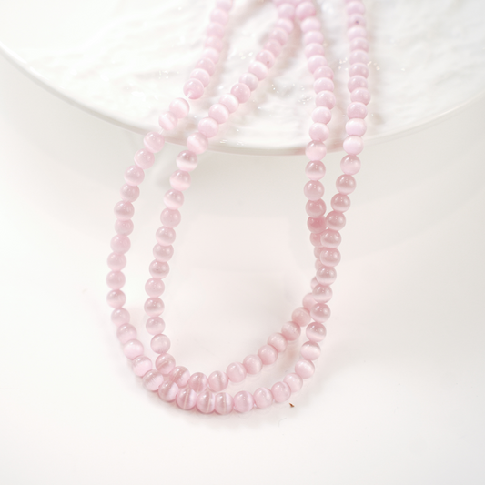 Cat Eye,10mm/36cm，Hel Streng - Lyse Pink