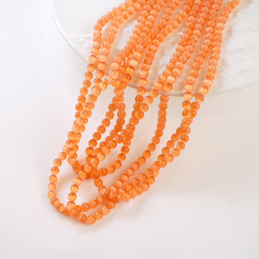 Cat eye,6mm/37cm，Hel Streng - Orange
