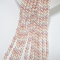 Crystal pearl,6mm rund/40cm, Hel Streng - MIX5