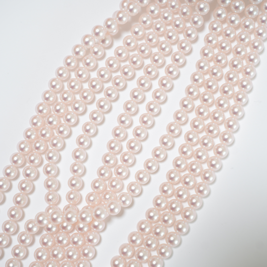 Crystal pearl,mat/10mm rund/40cm, Hel Streng - Rosaline