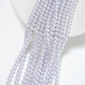 Crystal pearl,mat/6mm rund/40cm, Hel Streng - Lilla