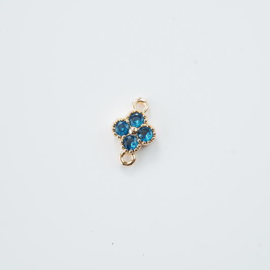Dobbeltringet firkløver-forbundet Vedhæng,FG,7.2*11.6mm,1 stk.‌