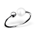 Double Pearl Ring Black