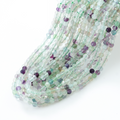 Fluorescerende Kvarts，Diamantslebet Rund, 4mm/38cm，Hel Streng