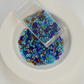 GB Jordnød Beads,Metallisk Glans  Blue，ca. 2*4mm, ca. 10G, 1 æske
