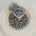 GB Jordnød Beads,Metallisk Glans Silver，ca. 2*4mm, ca. 10G, 1 æske
