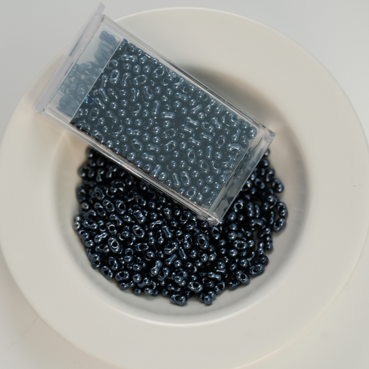 GB Jordnød Beads,Perleagtig glans‌ Black，ca. 2*4mm, ca. 10G, 1 æske
