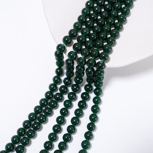 Grøn Chalcedony,10mm rund/37cm,Hel Streng