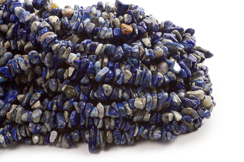 Lapis Lazulis, chips, ca. 5-13x3-12 mm, 1 streng