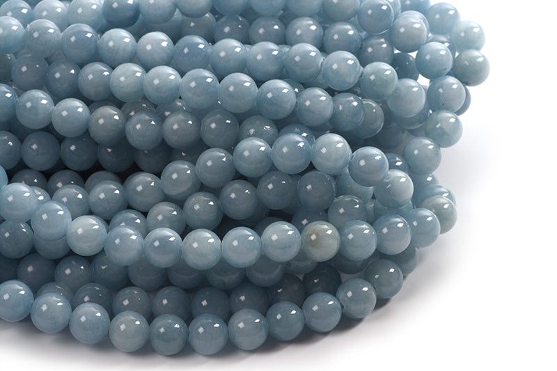 Jade, lyseblå, 10 mm, 1 streng