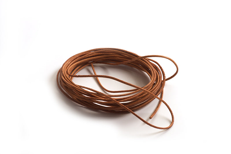 Lædersnøre, natur, 1 mm, 3 meter