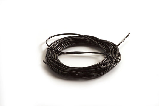 Lædersnøre, sort, 1 mm, 3 m