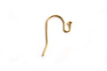 Ørekrog m/1 perle, ca. 21x12 mm, forgyldt med 18K guld, 1 par