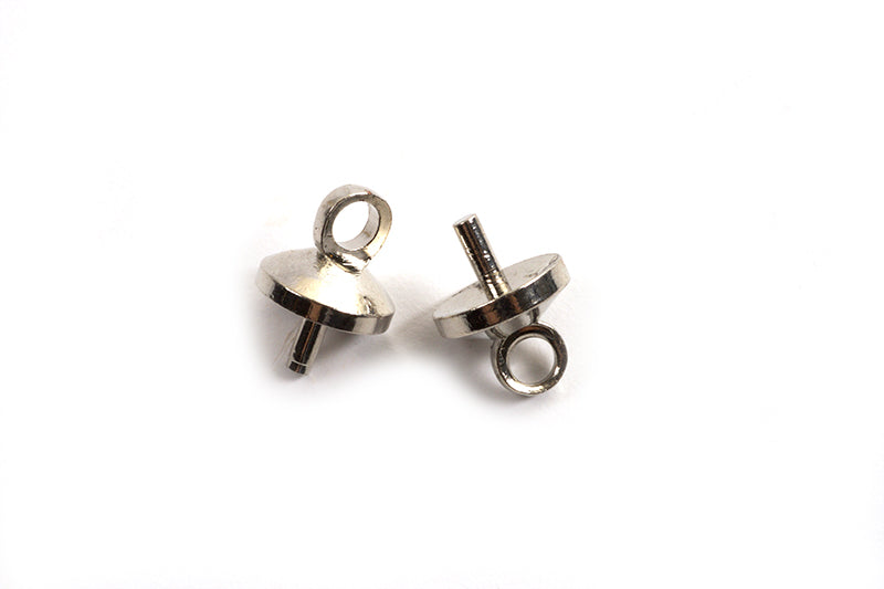 Stiftøsken, 7x5 mm, platiniumfarvet, 2 stk.