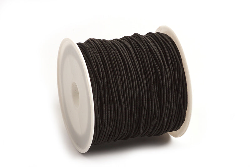 Elastiktråd, sort, 1 mm, 21 meter
