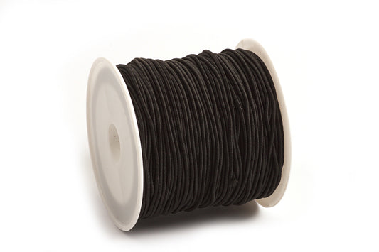 Elastiktråd, sort, 1 mm, 21 meter